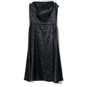 4/$10 WHBM strapless black dress sz 8